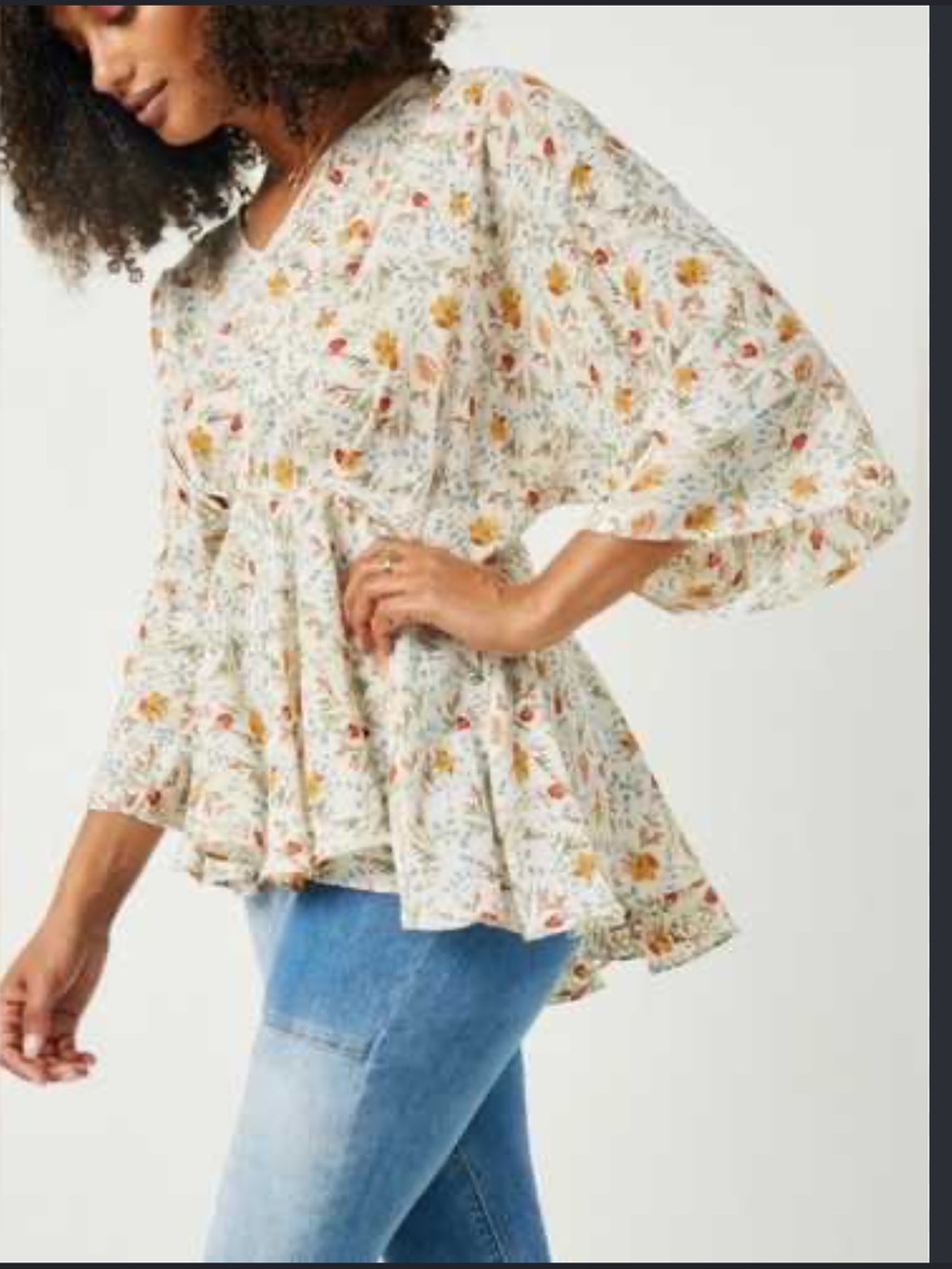 Hayden Los Angeles teddy jacket  Twist-Front Women's Blouse M